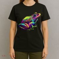 Realistic Colorful Frog Abstract Pose T-Shirt thumb 4
