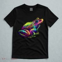 Realistic Colorful Frog Abstract Pose T-Shirt thumb 5