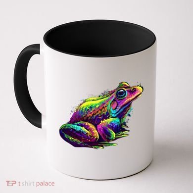 Realistic Colorful Frog Abstract Pose Coffee Mug