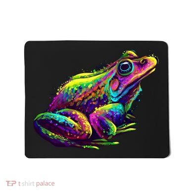 Realistic Colorful Frog Abstract Pose Mousepad
