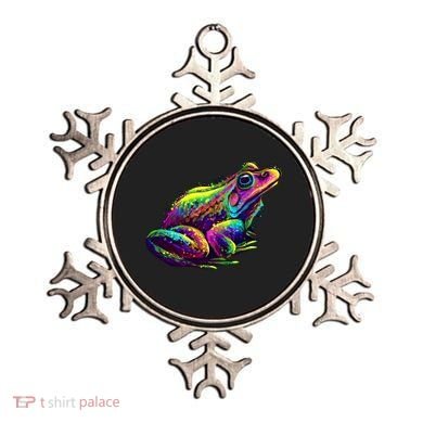 Realistic Colorful Frog Abstract Pose Ornament