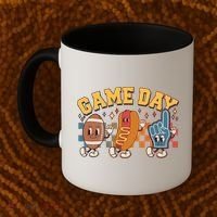 Retro Cartoon Football Game Day Coffee Mug thumb 2