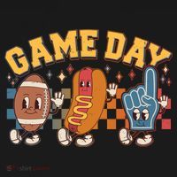 Retro Cartoon Football Game Day Coaster thumb 2