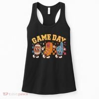 Retro Cartoon Football Game Day Women's Tank Top thumb 0
