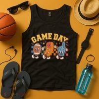 Retro Cartoon Football Game Day Tank Top thumb 4
