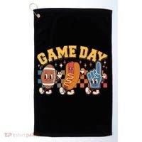 Retro Cartoon Football Game Day Golf Towel thumb 0