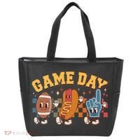 Retro Cartoon Football Game Day Tote Bag thumb 0