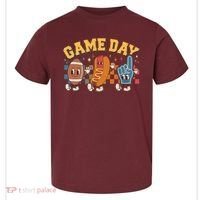 Retro Cartoon Football Game Day Toddler T-Shirt thumb 0
