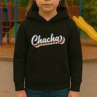 Retro Chacha FatherS Day Kids Hoodie thumb 3
