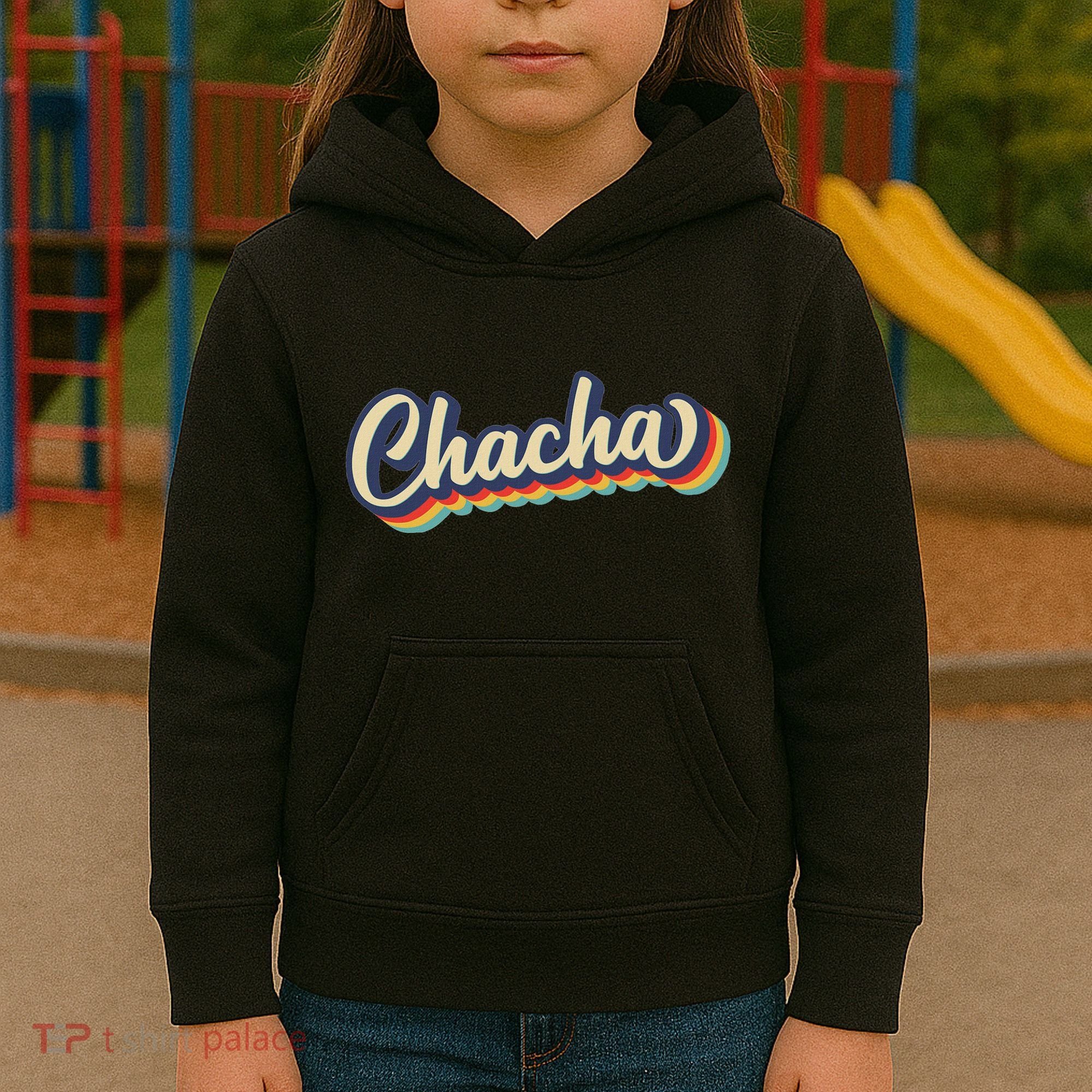 Retro Chacha FatherS Day Kids Hoodie