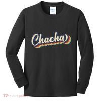 Retro Chacha FatherS Day Kids Long Sleeve Shirt thumb 0