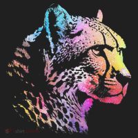 Rainbow Cheetah Face Wildlife Safari Zookeeper Zoologist Women's Sweatshirt thumb 2