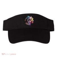 Rainbow Cheetah Face Wildlife Safari Zookeeper Zoologist Visor thumb 0
