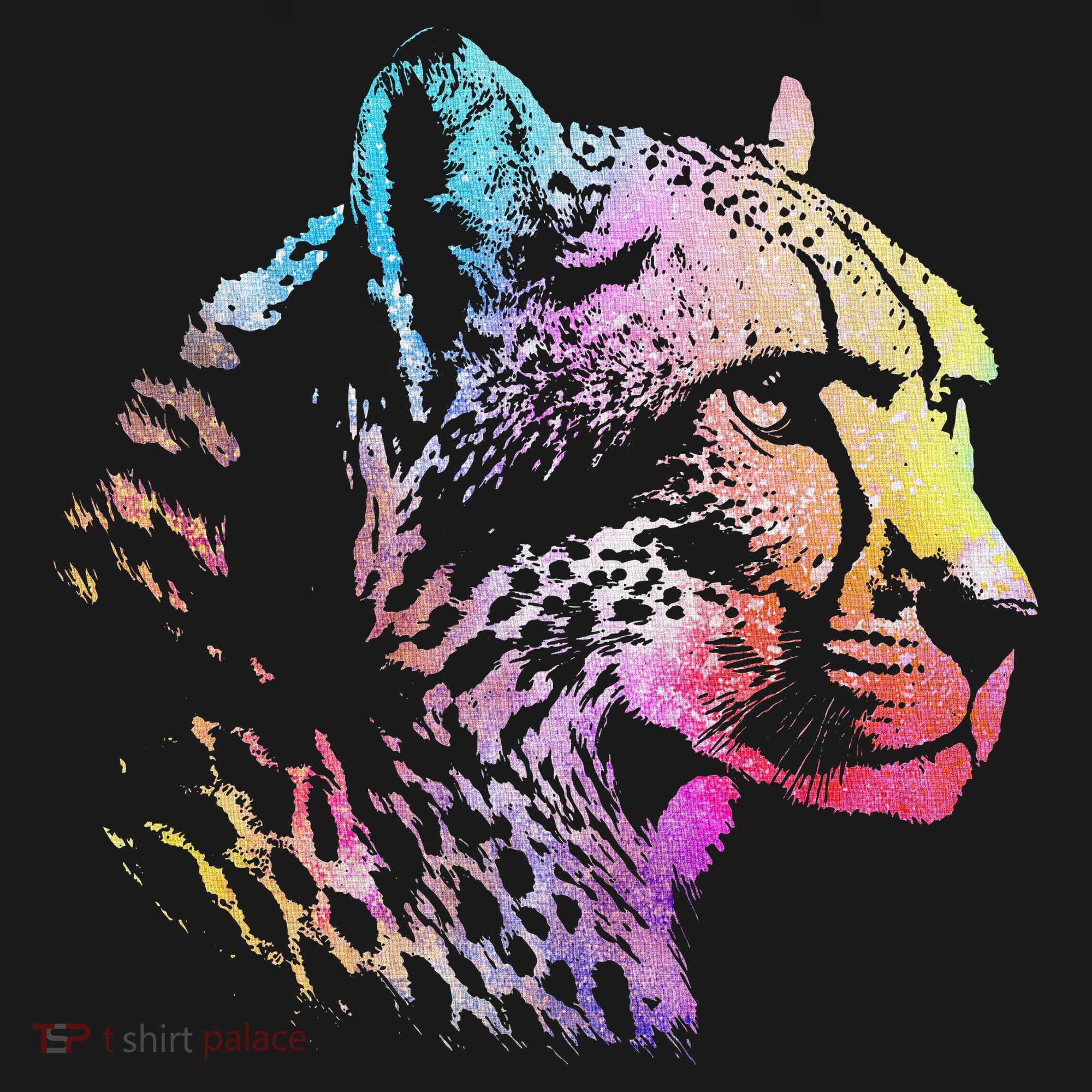 Rainbow Cheetah Face Wildlife Safari Zookeeper Zoologist Women's T-Shirt