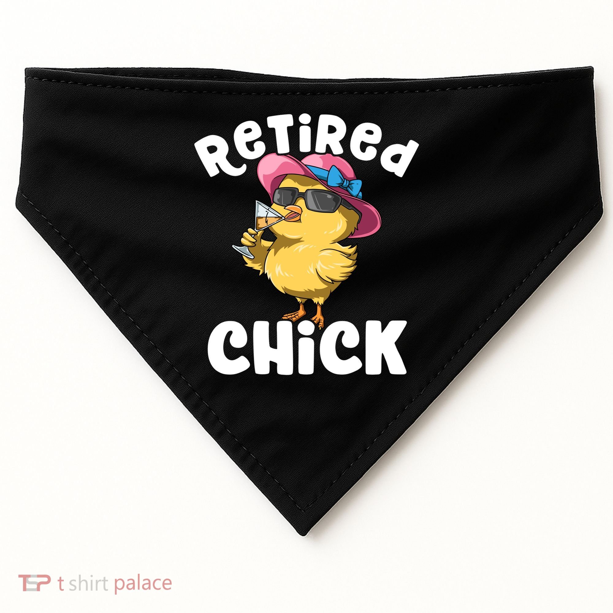 Retired Chick Funny Ladies Retired Moms Retirement Meaningful Gift USA-Made Doggie Bandana