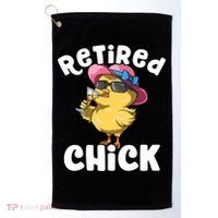 Retired Chick Funny Ladies Retired Moms Retirement Meaningful Gift Golf Towel thumb 0