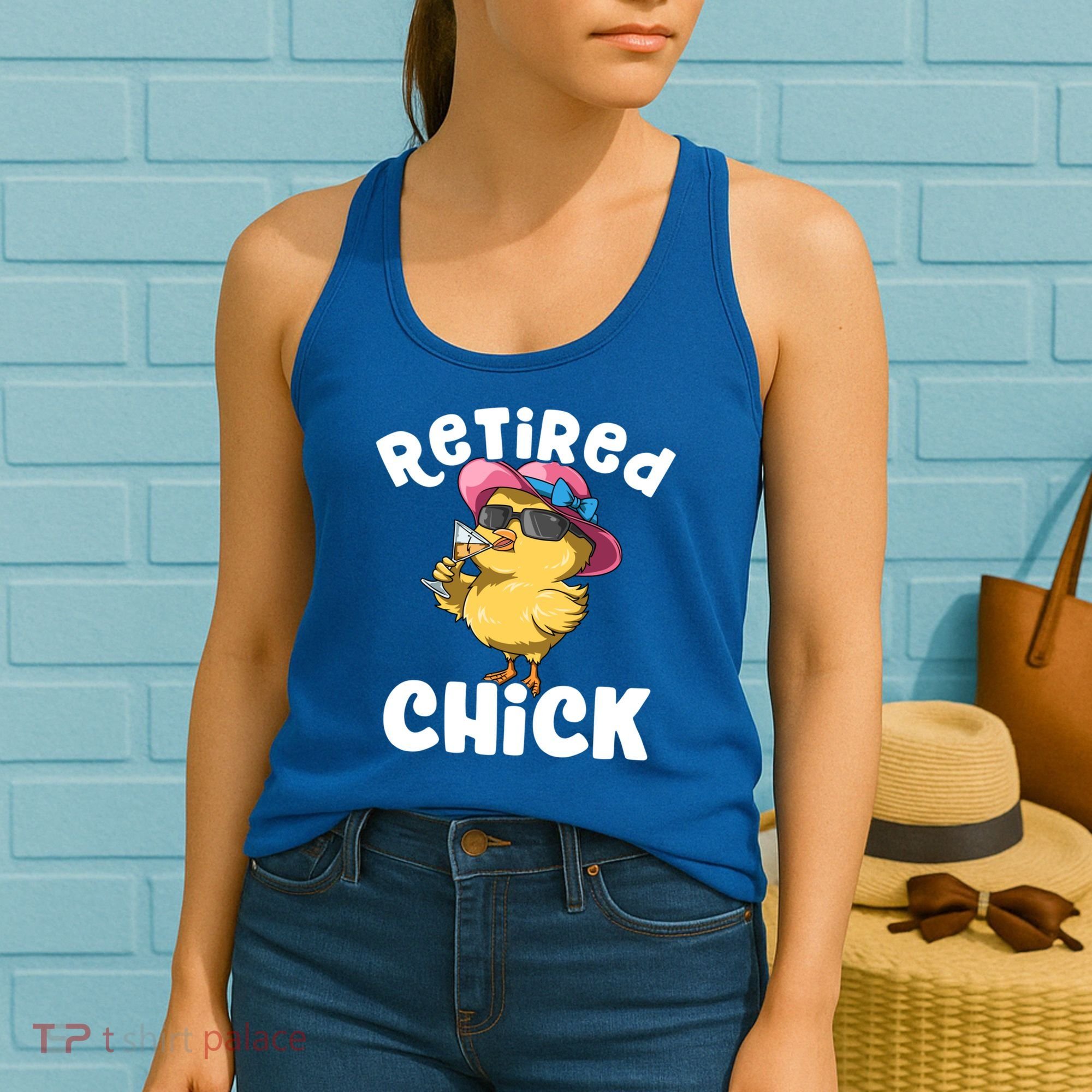 Retired Chick Funny Ladies Retired Moms Retirement Meaningful Gift Women's Tank Top