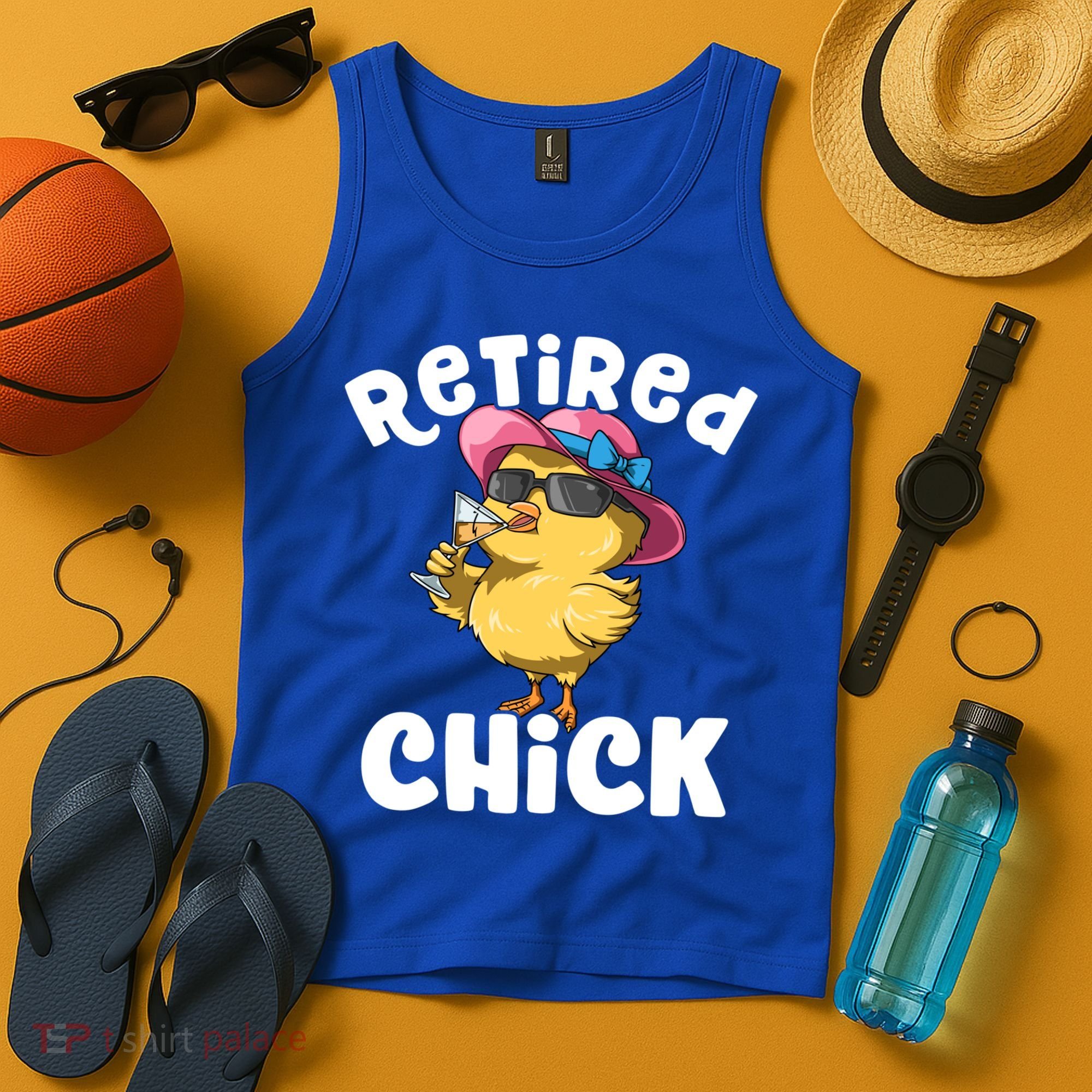 Retired Chick Funny Ladies Retired Moms Retirement Meaningful Gift Tank Top