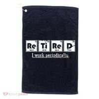 Retired Chemist Funny Gift Periodic Table Chemistry Golf Towel thumb 0