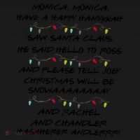 Retro Christmas Friends Monica Have A Happy Hannukah Jewish Coaster thumb 2