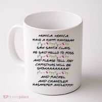 Retro Christmas Friends Monica Have A Happy Hannukah Jewish Coffee Mug thumb 0