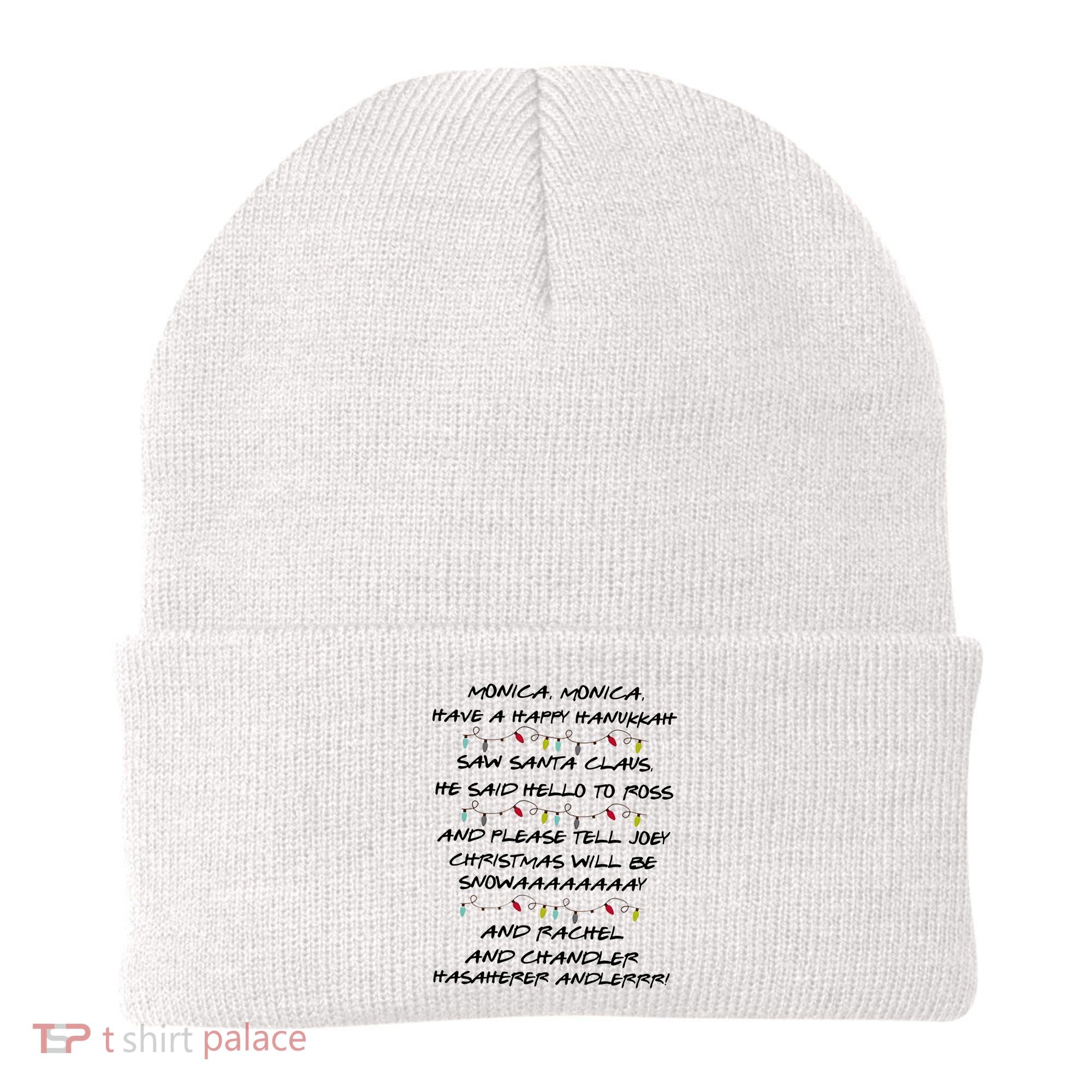 Retro Christmas Friends Monica Have A Happy Hannukah Jewish Beanie