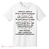 Retro Christmas Friends Monica Have A Happy Hannukah Jewish Kids T-Shirt thumb 0
