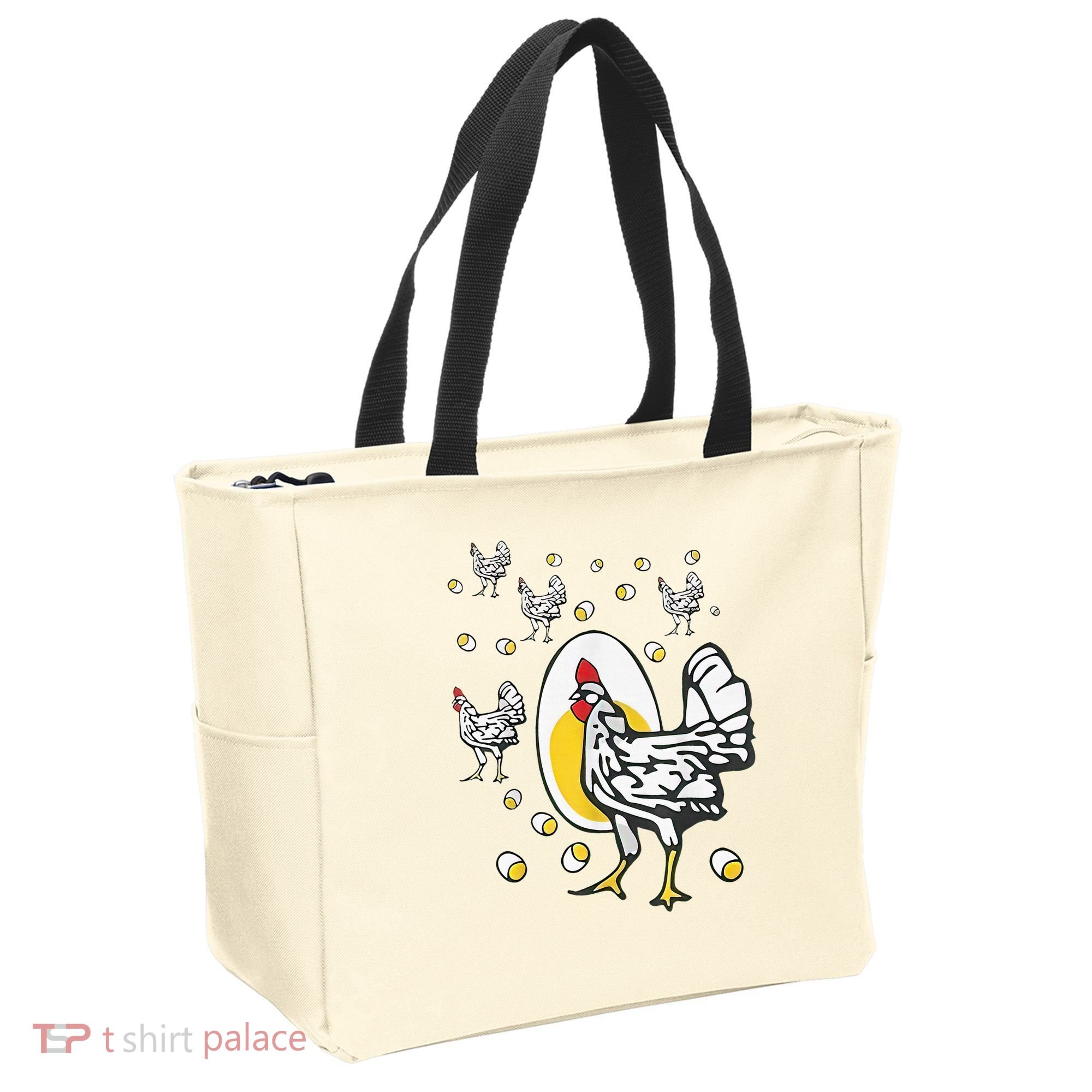 Roseanne Chicken Funny Roseanne Rooster And Egg Tote Bag