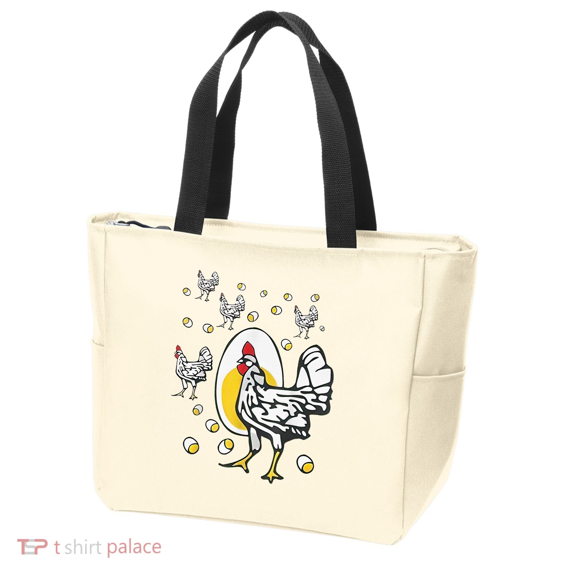 Roseanne Chicken Funny Roseanne Rooster And Egg Tote Bag