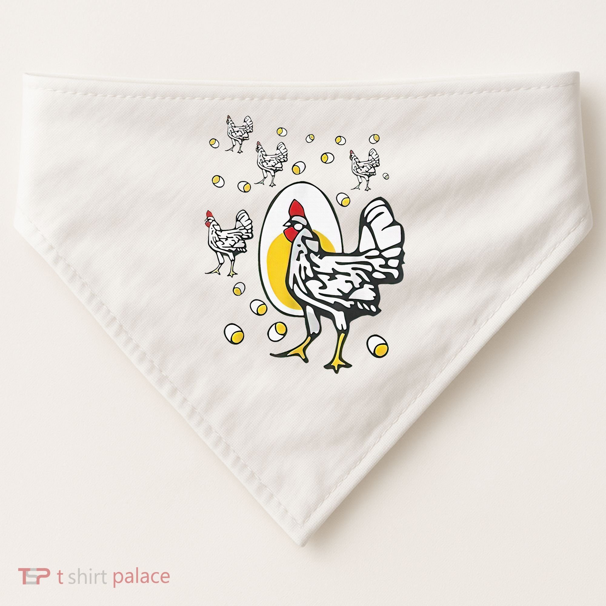 Roseanne Chicken Funny Roseanne Rooster And Egg USA-Made Doggie Bandana