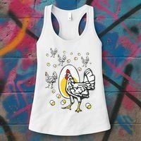 Roseanne Chicken Funny Roseanne Rooster And Egg Women's Tank Top thumb 3