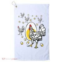 Roseanne Chicken Funny Roseanne Rooster And Egg Golf Towel thumb 0