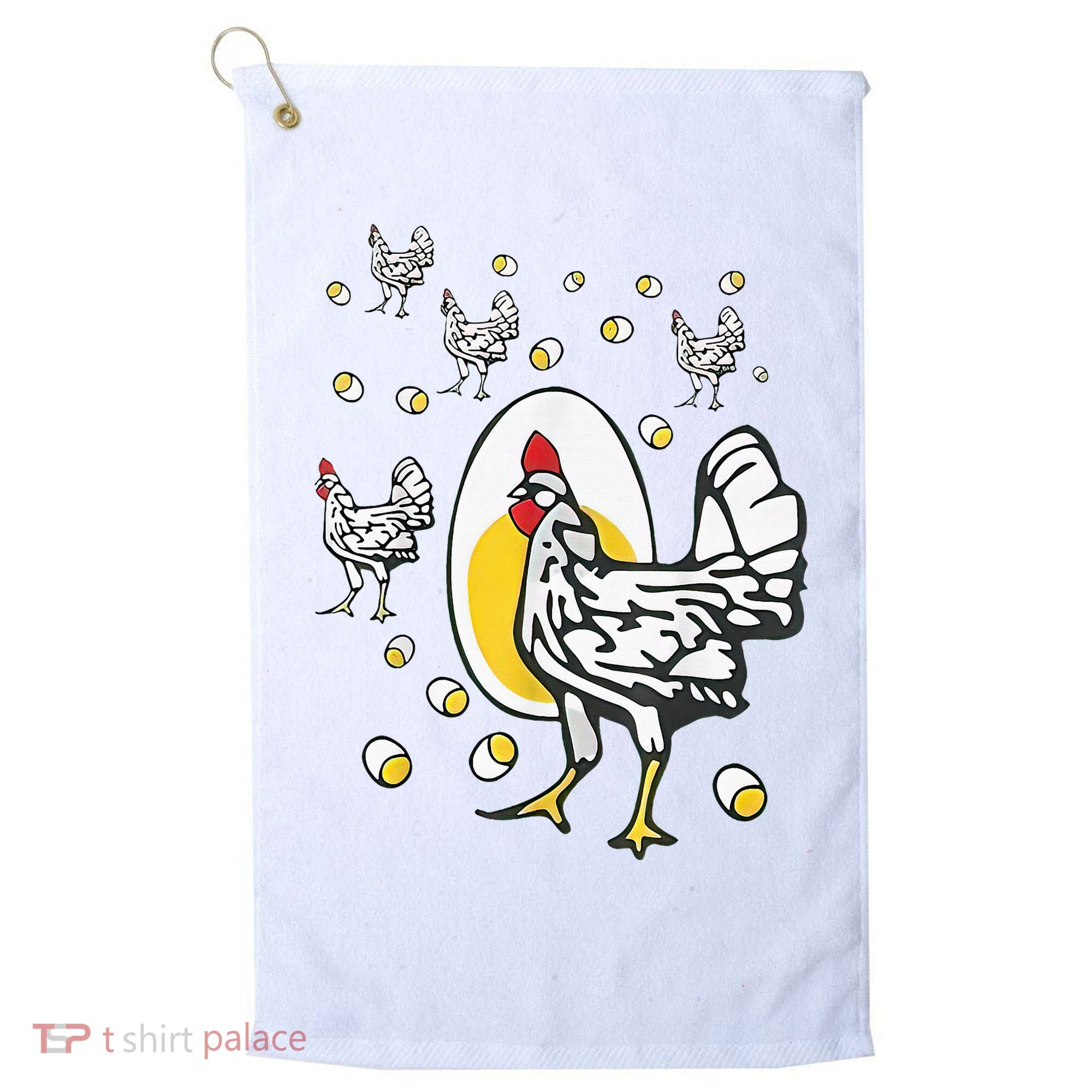Roseanne Chicken Funny Roseanne Rooster And Egg Golf Towel