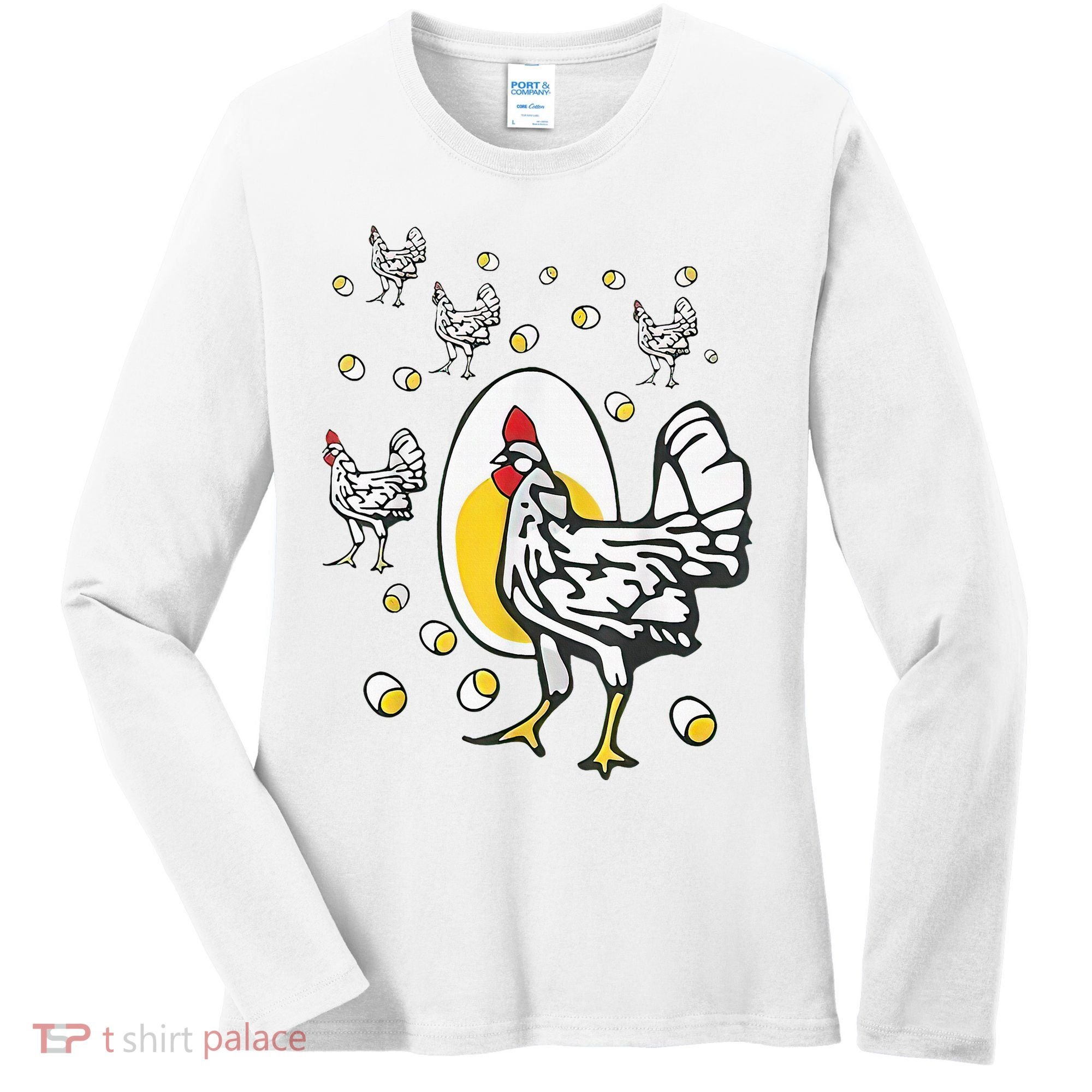Roseanne Chicken Funny Roseanne Rooster And Egg Women's Long Sleeve Shirt