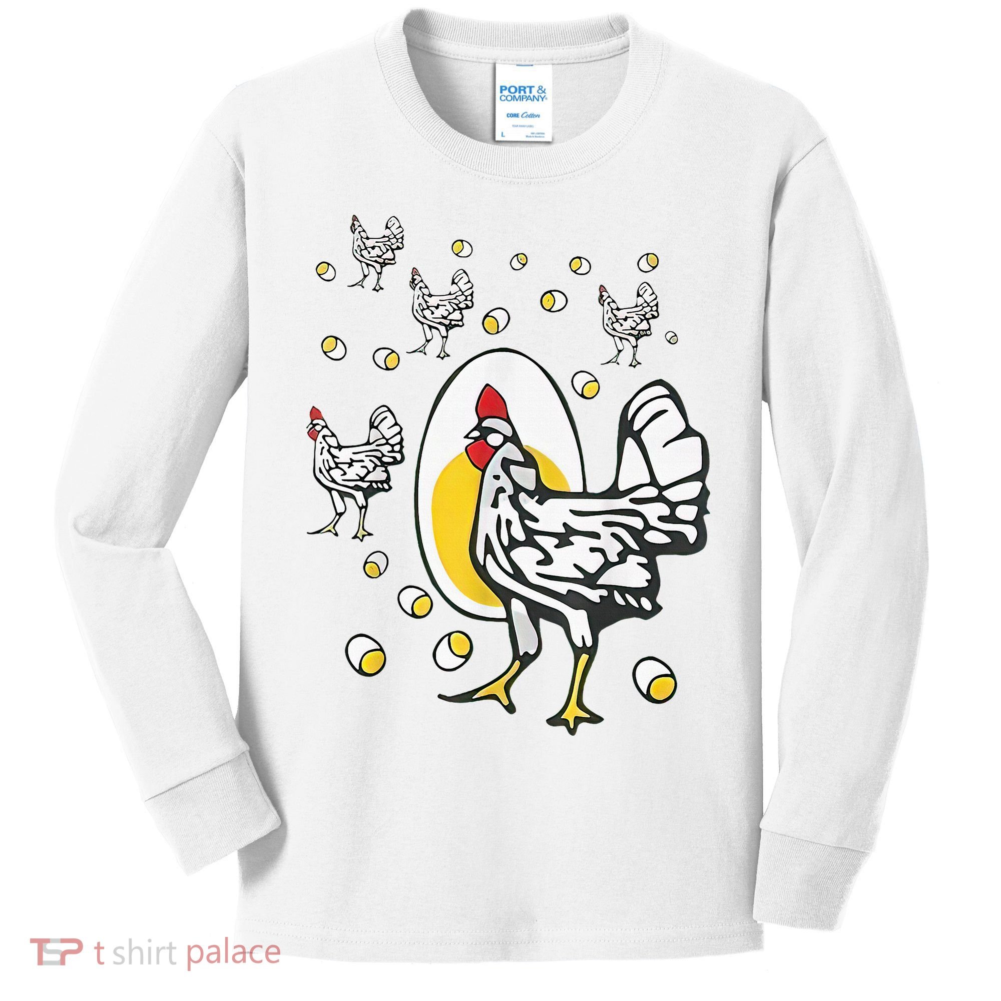 Roseanne Chicken Funny Roseanne Rooster And Egg Kids Long Sleeve Shirt
