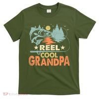 Reel Cool Grandpa Fishing Lover Vintage Father's Day T-Shirt thumb 0