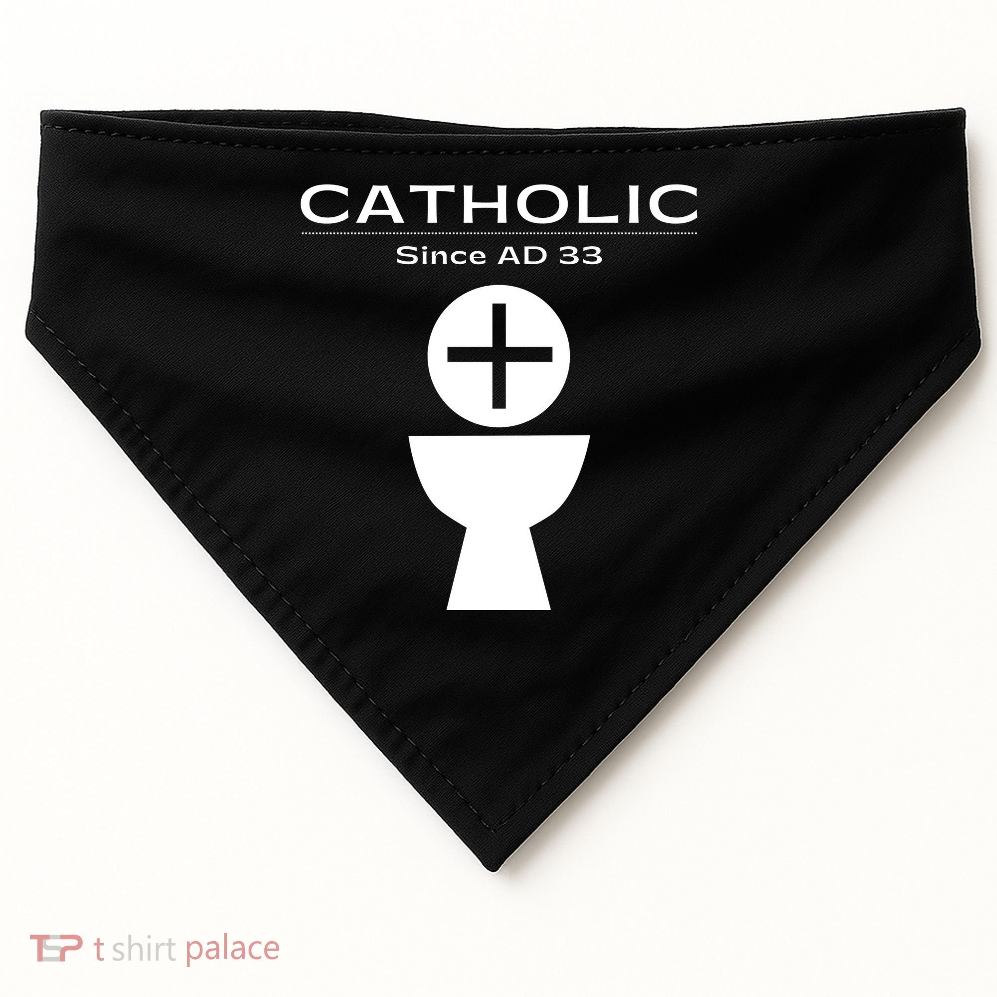 Roman Catholic Gift Since AD 33 USA-Made Doggie Bandana