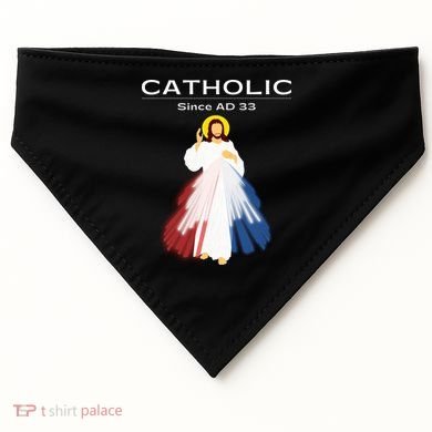 Roman Catholic Gift Since AD 33 USA-Made Doggie Bandana