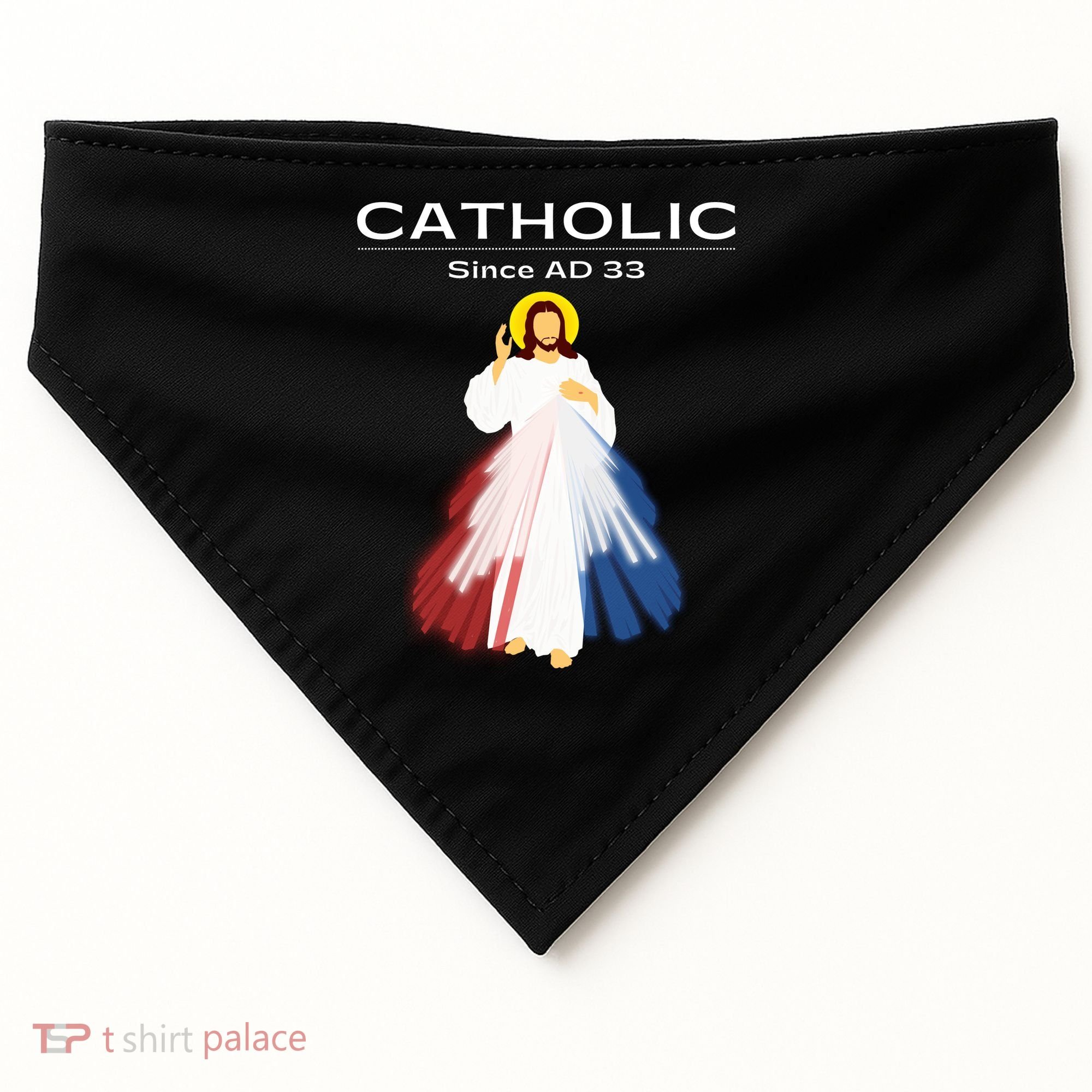 Roman Catholic Gift Since AD 33 USA-Made Doggie Bandana