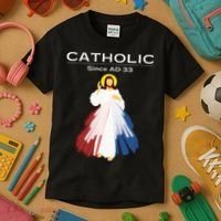 Roman Catholic Gift Since AD 33 Kids T-Shirt thumb 3