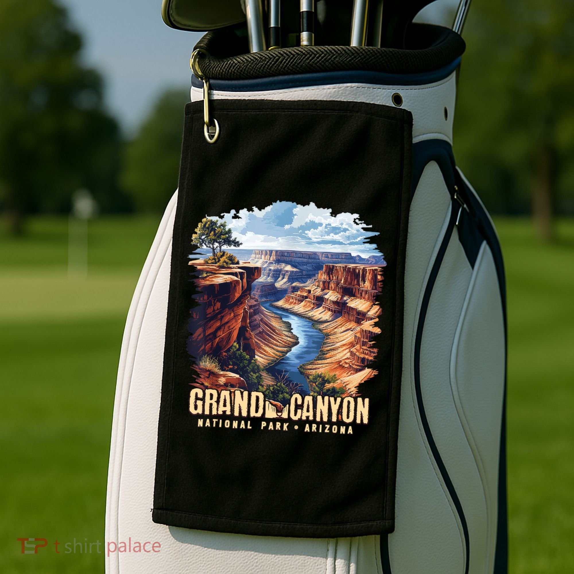 Retro Classic Grand Canyon National Park  Golf Towel