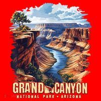 Retro Classic Grand Canyon National Park  Santa Hat thumb 1