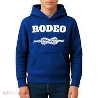 Rodeo Cool Gift Cow Western County Southern Horse Lover Kids Hoodie thumb 4
