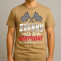 Race Car Granny Of The Birthday Racer Racing Family T-Shirt thumb 3