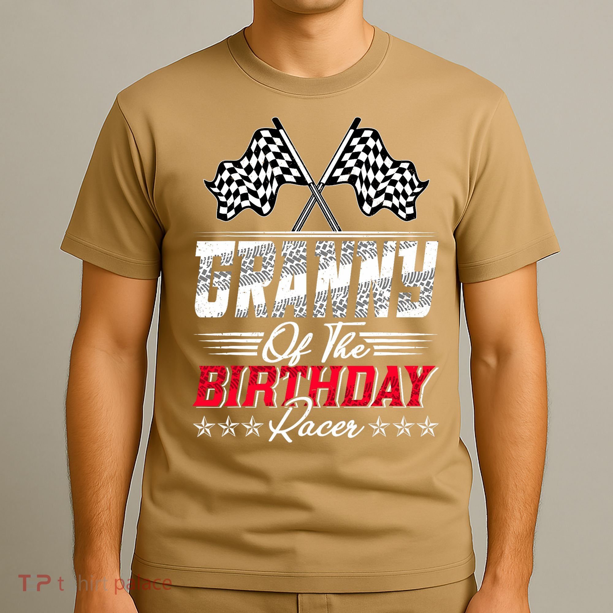 Race Car Granny Of The Birthday Racer Racing Family T-Shirt