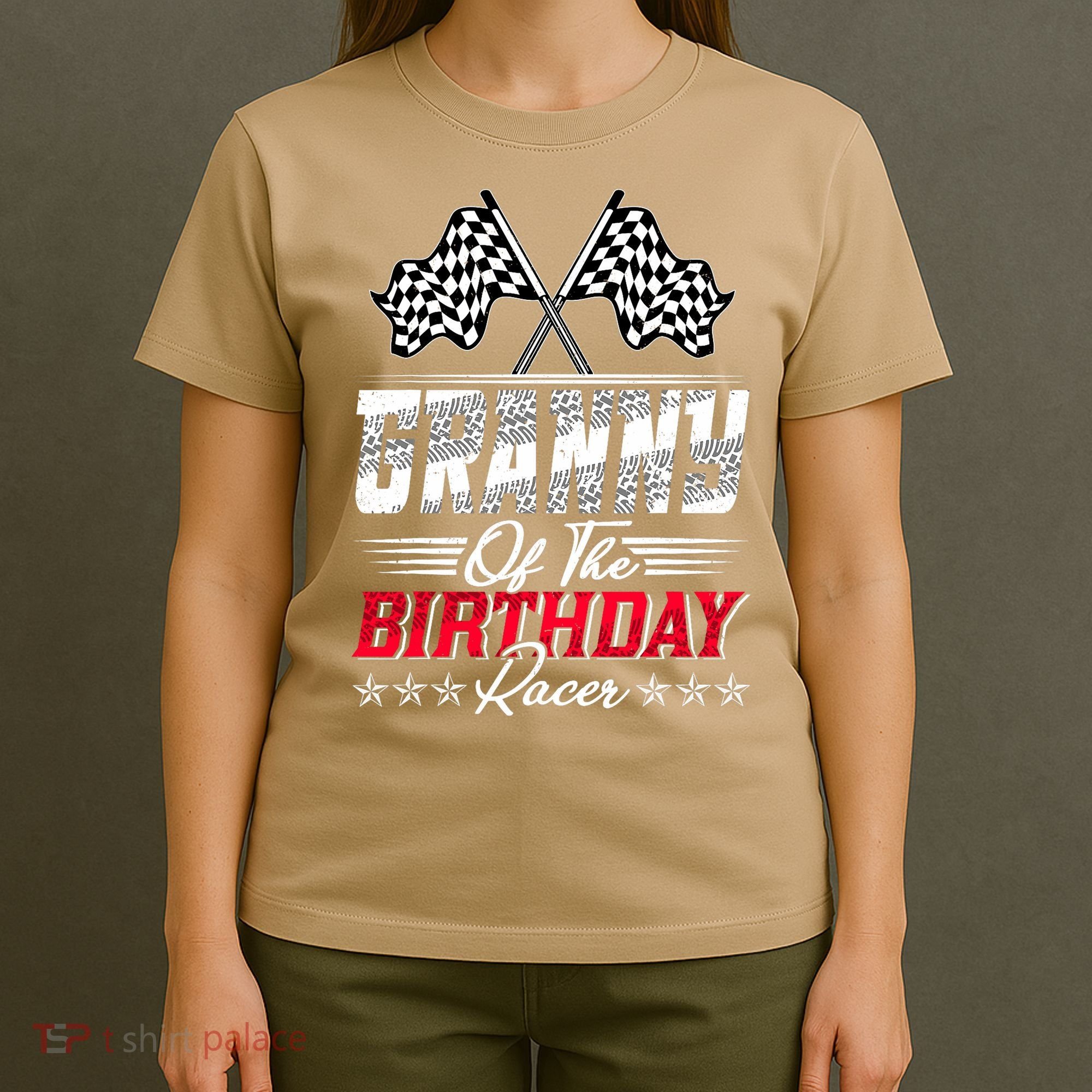 Race Car Granny Of The Birthday Racer Racing Family T-Shirt