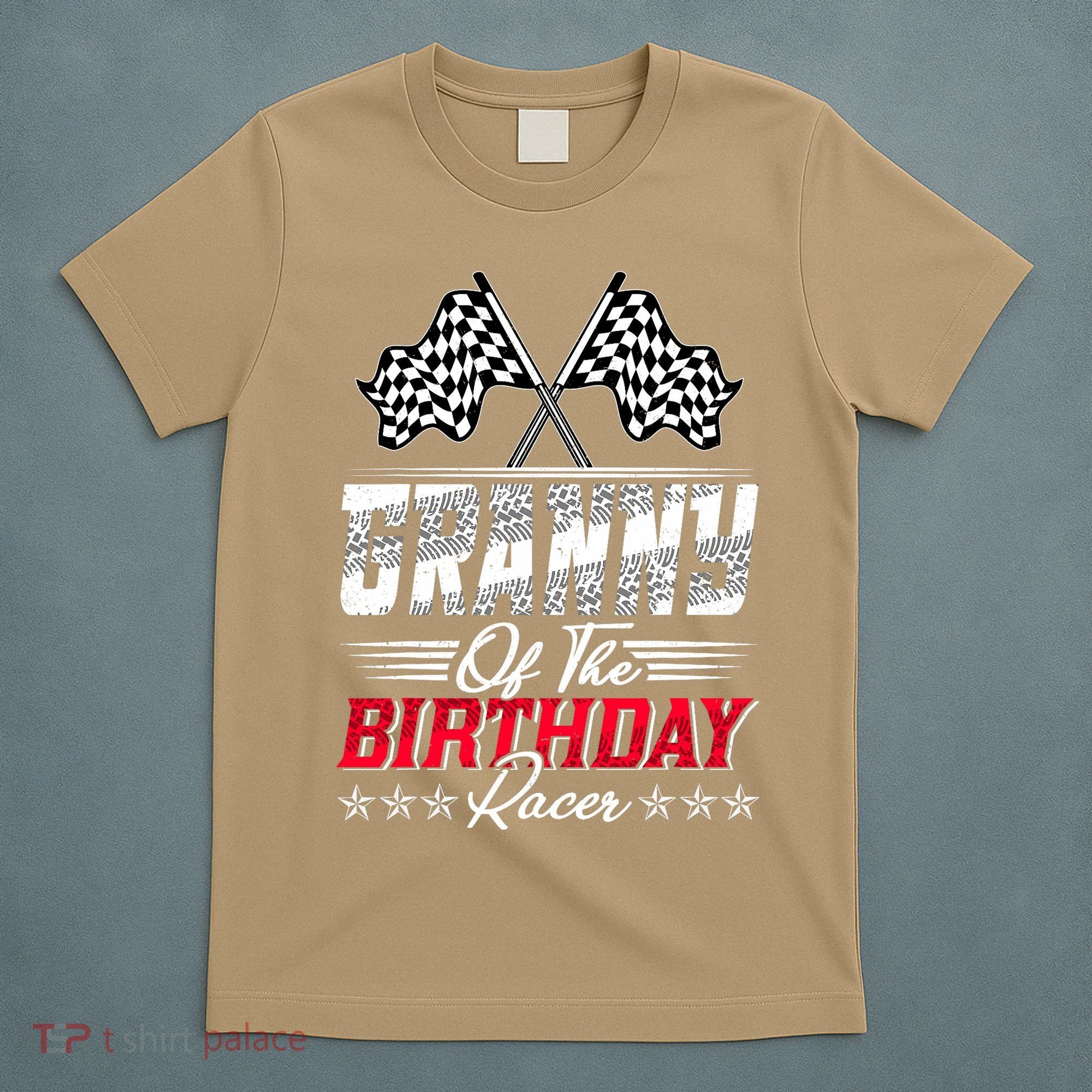 Race Car Granny Of The Birthday Racer Racing Family T-Shirt