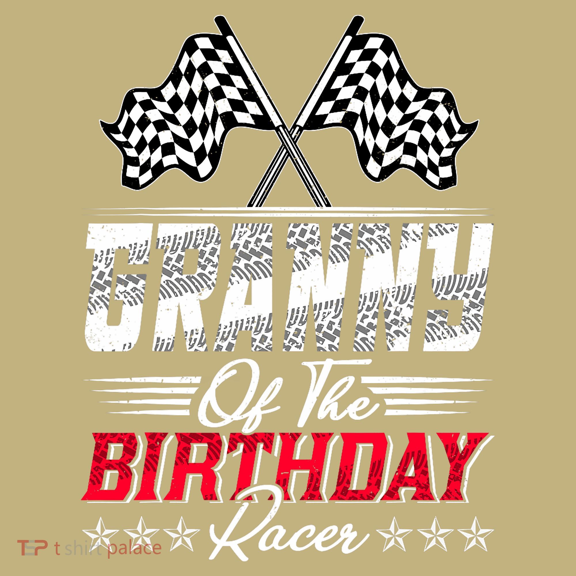 Race Car Granny Of The Birthday Racer Racing Family T-Shirt