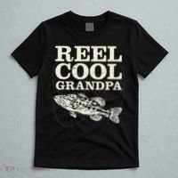 Reel Cool Grandpa Fly Fishing Walleye Fishing Pole Grandpa T-Shirt thumb 5