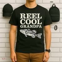 Reel Cool Grandpa Fly Fishing Walleye Fishing Pole Grandpa T-Shirt thumb 6